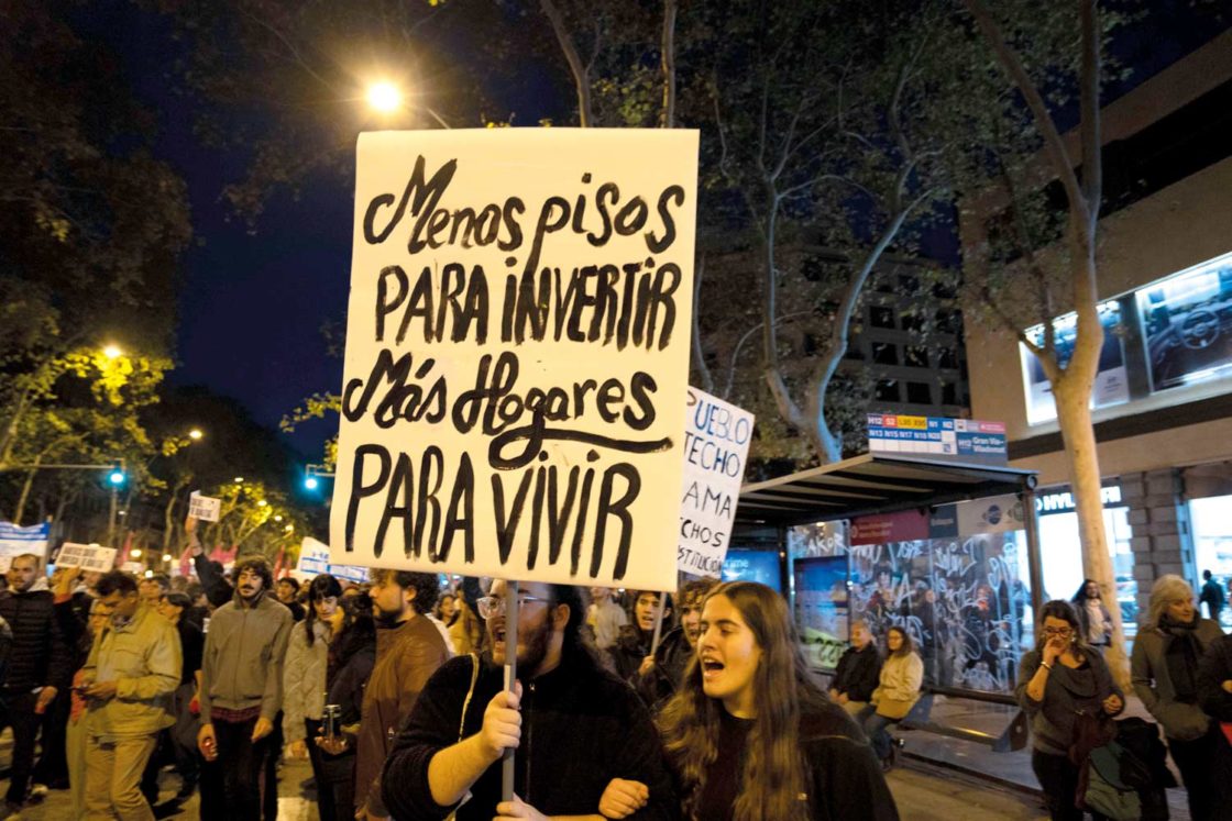 Protesta multidudinaria en Barcelona el pasado noviembre.