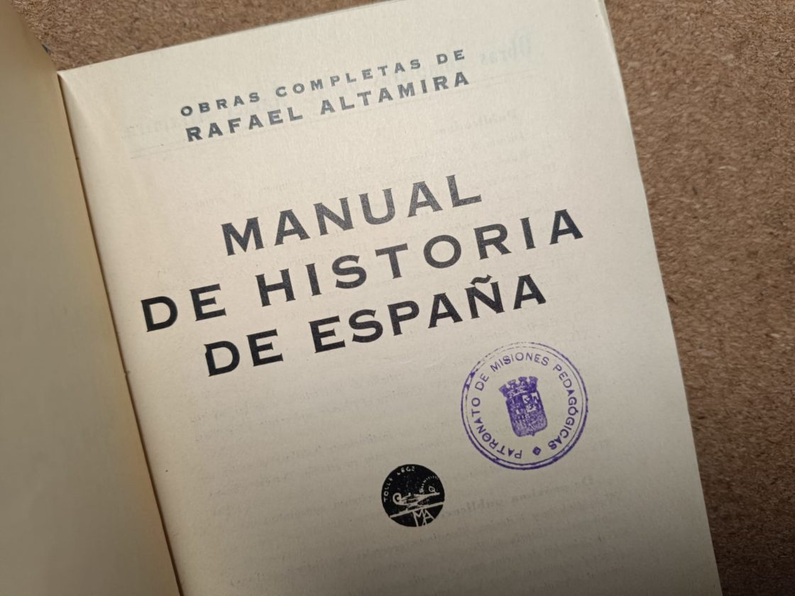 Altamira fue autor del manual 'Historia de España y de la civilización española'. 